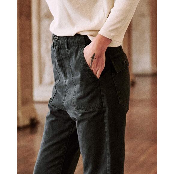 The Great The Ranger Pant | Cropped Wide Leg in Washed Black | Size 27 - Picture 6 of 9